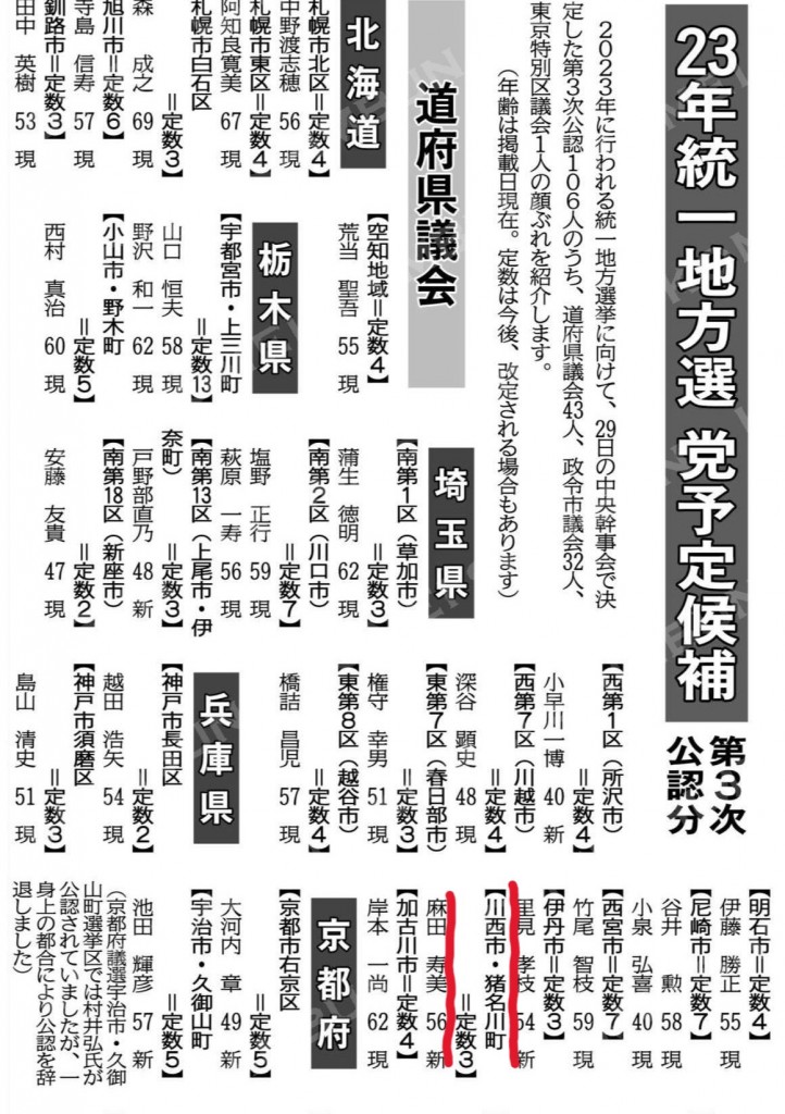 公認発表