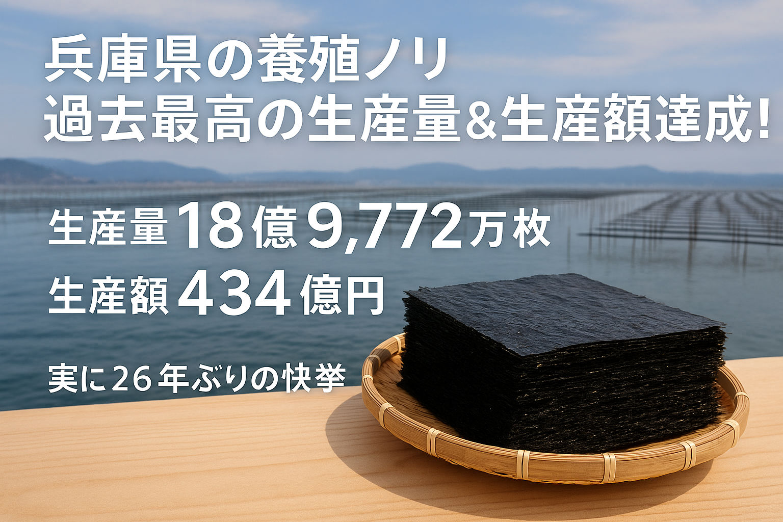 兵庫の海から、うれしいニュース