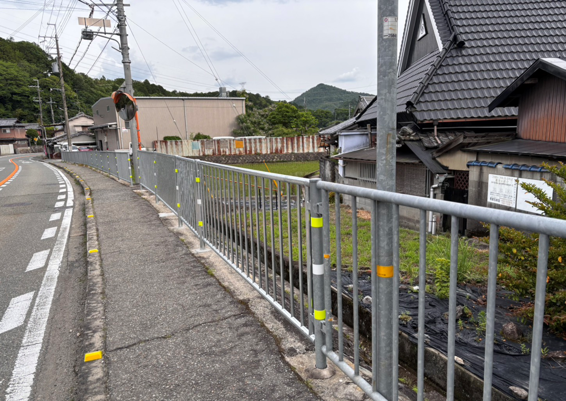 県道12号線猪名川渓谷ライン 猪名川町・木津　視認性を高める